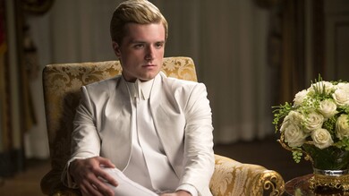 American Actor Josh Hutcherson in White Suit