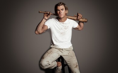 Chris Hemsworth Holding Baseball Bat