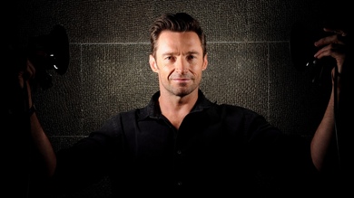 Hugh Jackman In Black Shirt